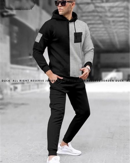 Black And Gray Tracksuit - Full