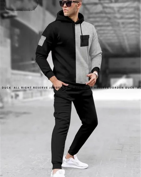 Black And Gray Tracksuit - Full
