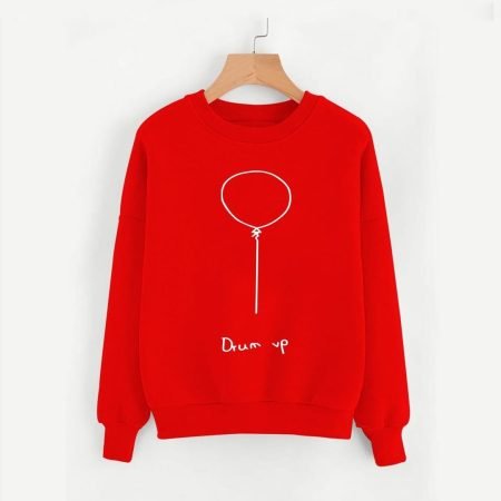 Drum Up Women Red Sweatshirt