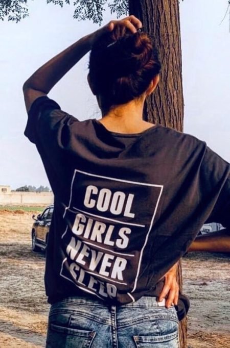 Black Round Necked T-shirt