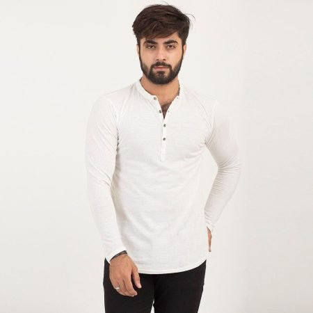 Button Full Sleeves T-Shirt