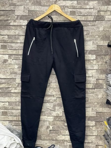 Mens Black Cargo Trouser