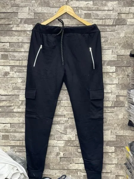 Mens Black Cargo Trouser