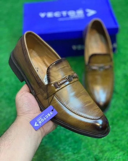 Classic Brown Buckled Shoes For Man