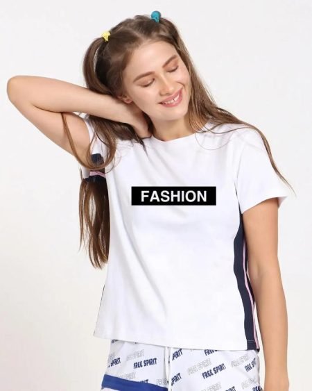 Fashion Women White T-Shirt