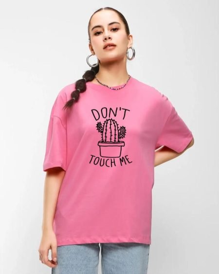 Women pink Cartoon Printed T-Shirt