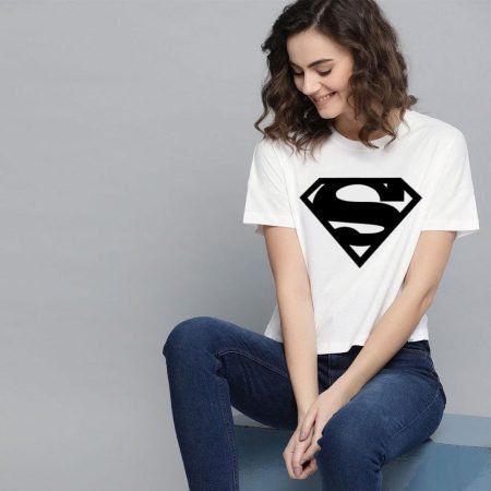 Women Printed White T-Shirt