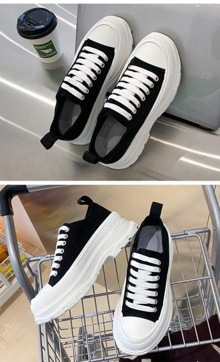 Black And White Alexander Mcqueen Sneakers