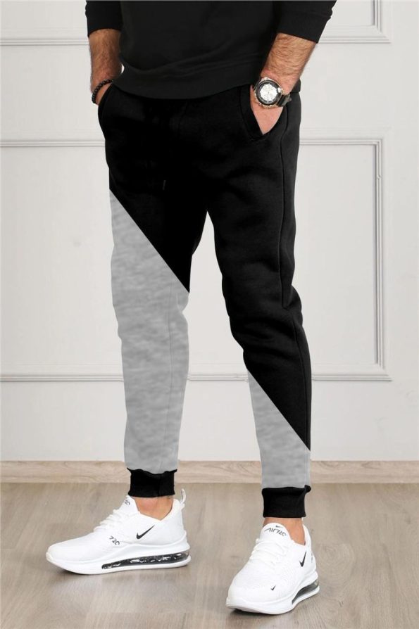 Grey Black Cross Jogging Trouser