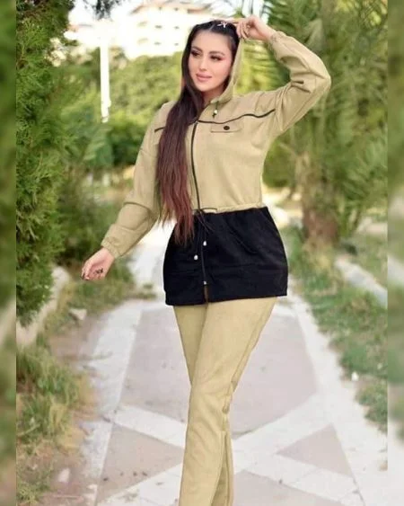 Women's Warm Zipper Long Tracksuit