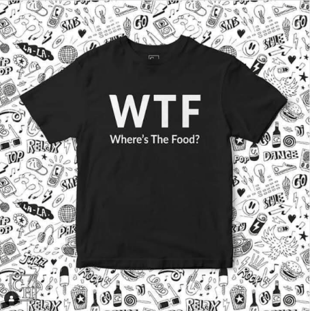WFT Where's The Food? Black T-Shirt