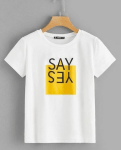 Say Yes White T-Shirt