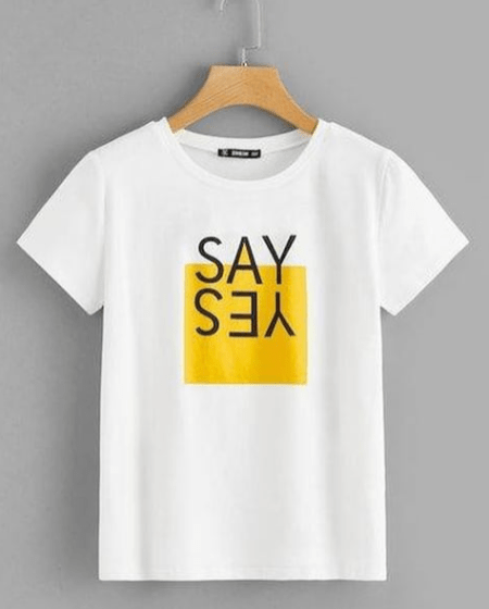 Say Yes White T-Shirt