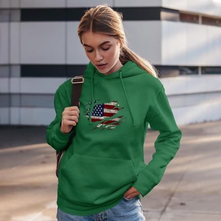American Flag Hoodies - Green