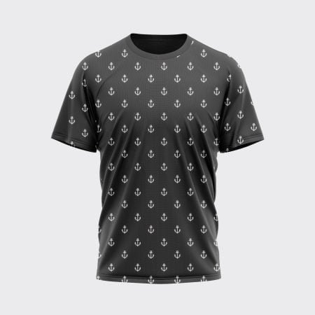 Grey Printed Men's Jersey T-Shirt
