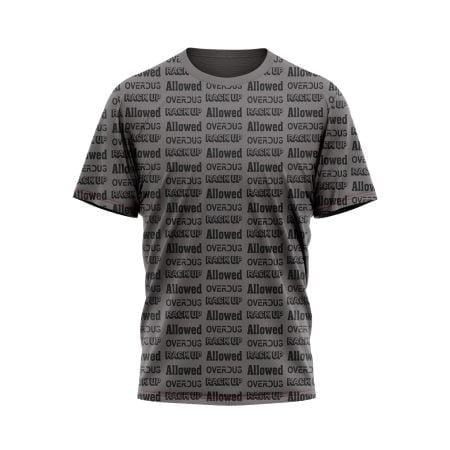 Men's Grey Allowed Overdus Rack Up Jersey T-Shirt