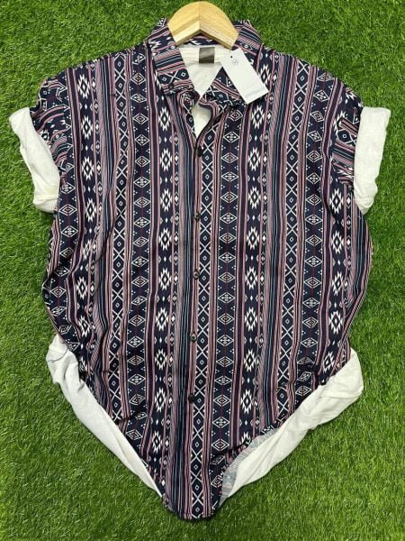 Men's Geo Print Half Sleeves Shirt