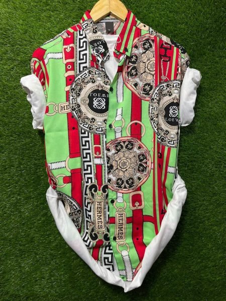 Men’s New Style Printed Half Sleeves Shirt