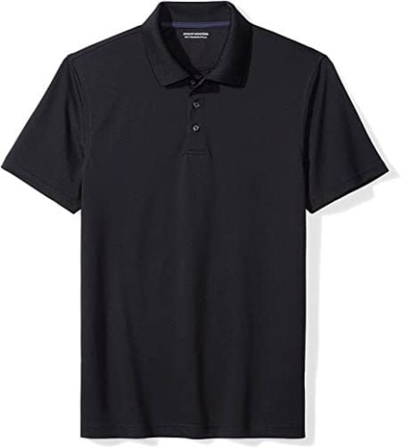 plain polo t shirt Black