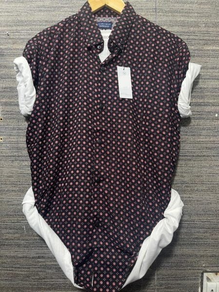 Men's Printed Maroon Summer Half Sleeves Shirt