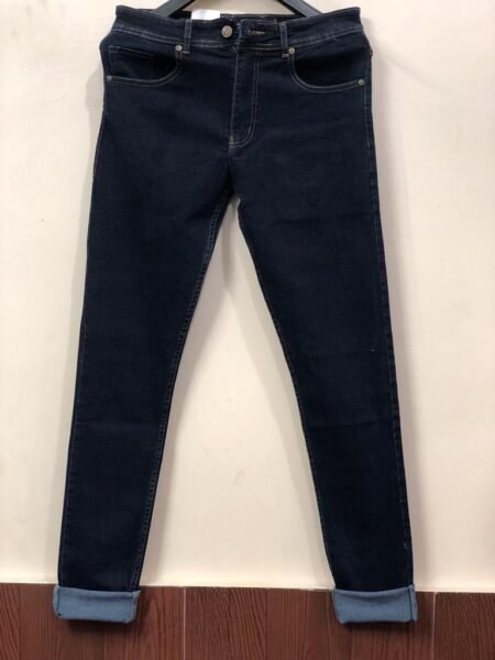 Mid Rise Dark Wash Slim Fit Denim Power Strech Pents