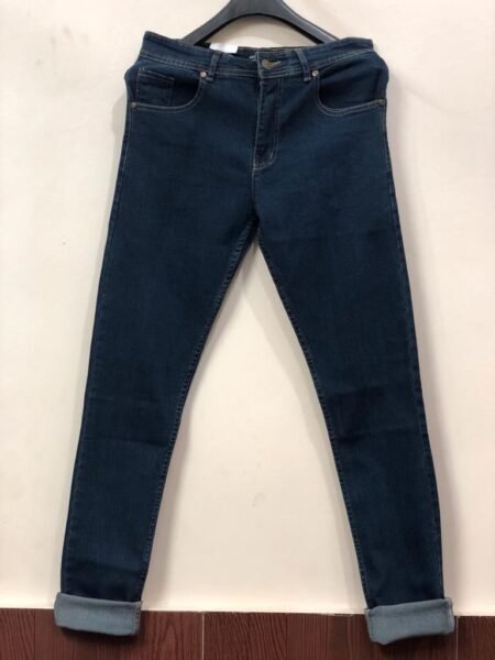Mid Rise Dark Wash Slim Fit Denim Power Strech Pents