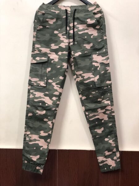 Dry Fit Lycra Regular Fit Camouflage Print Track Cargo Trousers
