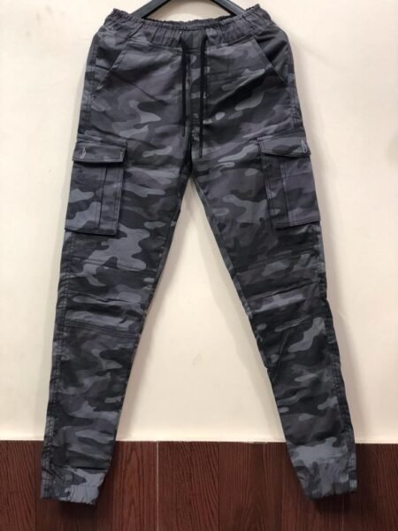 Dry Fit Lycra Regular Fit Camouflage Print Track Cargo Trousers
