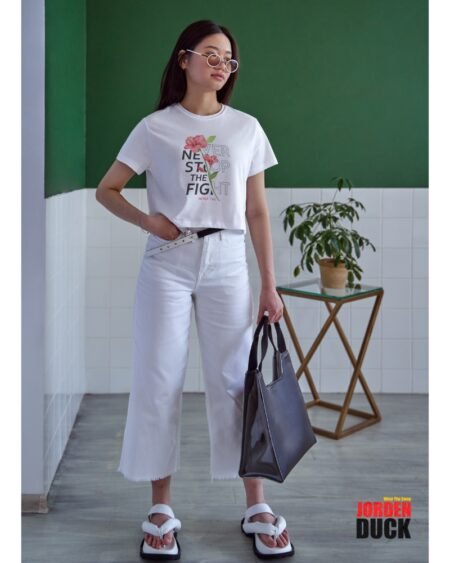 Never Stop The Fight Women White T-Shirt