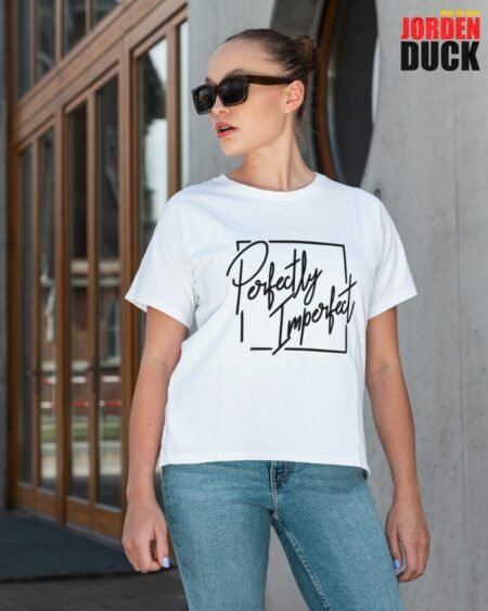 Perfectly Imperfect Women White T-Shirt