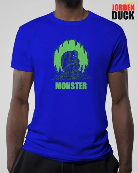 Monster Special 3D Digital Printed Men's Blue T-Shirt