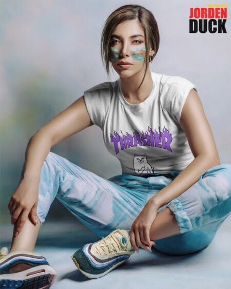 Women Thrasher White T-Shirt