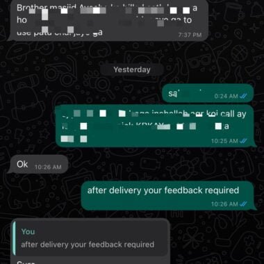 Feedback the Client