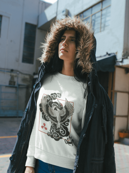 Swan design Sweatshirt – Round Neck