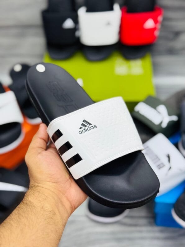 Adidas Adilette Slides – White