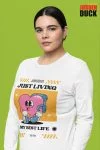 mockup-of-a-woman-wearing-a-bella-canvas-long-sleeve-tee-in-a-studio-m35134