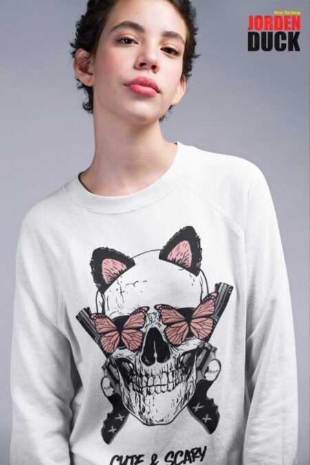 CUTE X SCARY SKULL SWEATSHIRT
