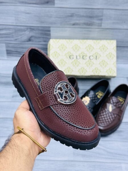 Classic Buckled Brown Shoes For Man