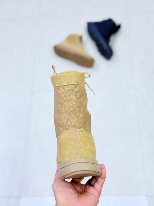 ARMY STYLE BOOTS SUEDE LEATHER WITH NYLON HIGH CUT