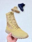 ARMY STYLE BOOTS SUEDE LEATHER WITH NYLON HIGH CUT
