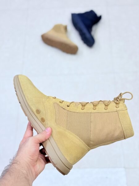 ARMY STYLE BOOTS SUEDE LEATHER WITH NYLON HIGH CUT