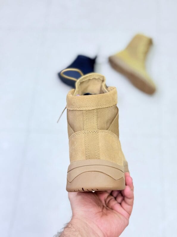 LIGHTWEIGHT MILITARY BOOTS SUEDE LEATHER WITH NYLON MID CUT