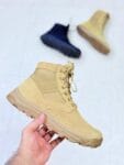 LIGHTWEIGHT MILITARY BOOTS SUEDE LEATHER WITH NYLON MID CUT