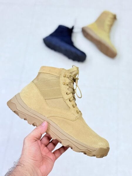 LIGHTWEIGHT MILITARY BOOTS SUEDE LEATHER WITH NYLON MID CUT