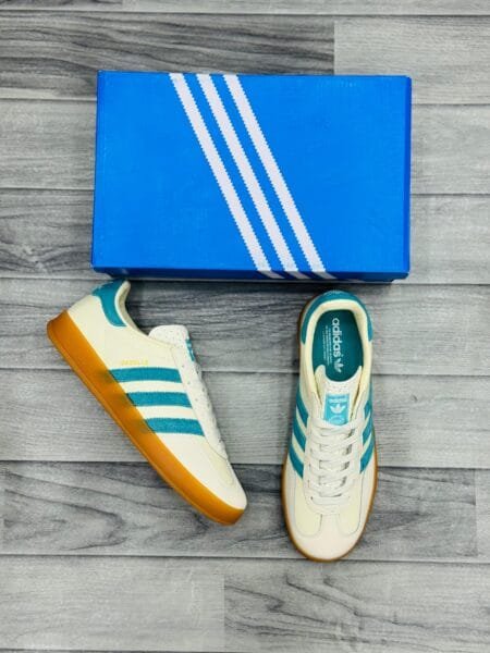 Adidas Gazelle Indoor Sneaker in Leather – Sky Blue Sizes 42