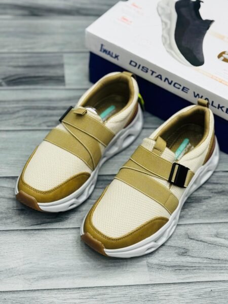 1st Walk Comfort Runner Men’s Sneakers Brown Cream Grey Pakistan